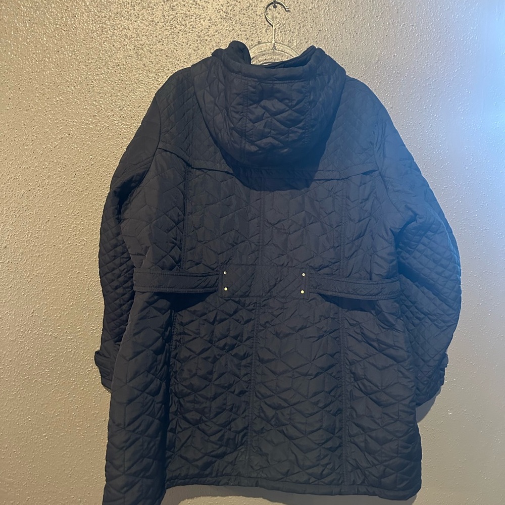 Avenue Black Quilted Hooded Jacket - Picture 6 of 10